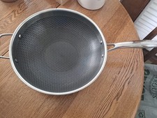 Hexclad 12 Inch Stainless Steel Wok Nonstick w/Helper & Stay Cool Handle