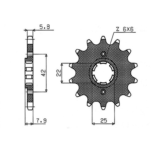 Pignon 520 honda xlr - pignon,