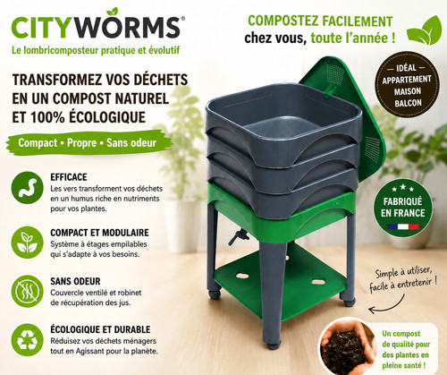 Lombricomposteur city worms - lombricomposteur,