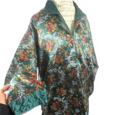 Vintage 1980s Victoria's Secret Green Red Christmas Holiday Pajama Set Large