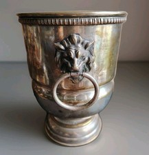 Pretty Champagne Bucket Silver Metal Lion Head Handles XXEME