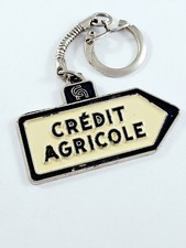 KEYCHAIN - AGRICULTURAL CREDIT - Sign, Painted Metal - 1970s -
