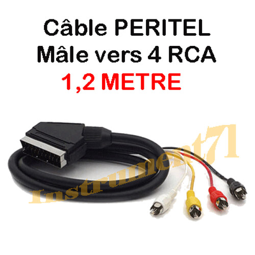 Câble peritel mâle vers - mâle, 4