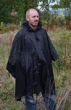 Poncho Ripstop Black Emergency