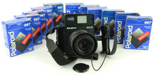 Polaroid 600 SE W/ 127mm Mamiya Lens & 11 NOS Polaroid 667 Film Packs - Full Kit