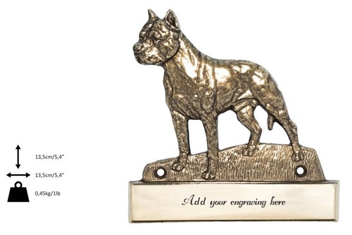 Amstaff plaque en laiton - amstaff,