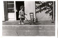 Little girl staircase walking