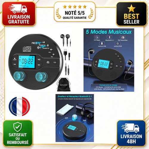 Lecteur portable bluetooth - portable,