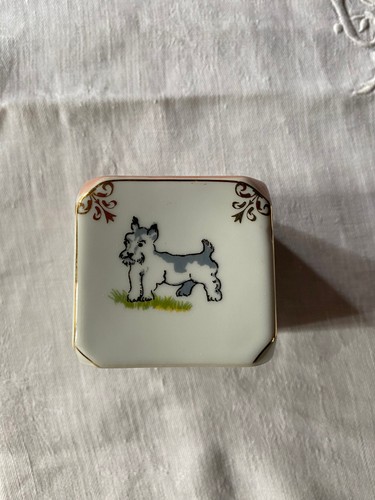Ancien coquetier décor chiens - coquetier,