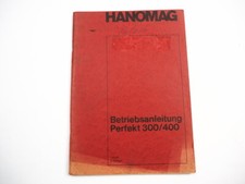 Hanomag Perfect 300 400E Owners Manual Operating Instructions 1967