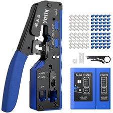 RJ45 Pince à Sertir Kit dOutils de Sertissage RJ45 Réseau avec 50Pcs Connecte...