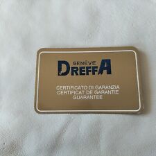 DREFFA UNUSED BLANCK WATCH GUARANTEE WARRANTY CARD WATCH WARRANTY IN WHITE