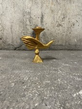 BOUGEOIR en BRONZE DORE PIERRE