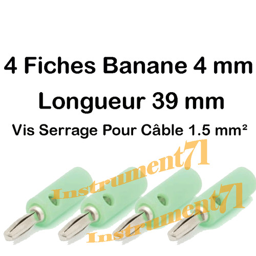 Fiches banane diamètre mm - 4,