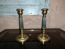 Paire de bougeoirs tole