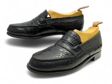 VINTAGE CHAUSSURES JM WESTON MOCASSINS 180 7D 41 41.5 CUIR CROCODILE SHOES 4690€