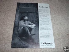 Klipsch Klipschorn Ad from 1988, Mint! Article