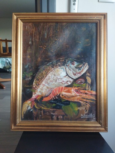 Tableau ancien huile nature - ancien,