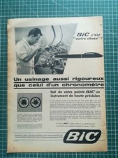 706 OLD ADVERTISEMENT 1950 Pen Bic back perfume Lucien Lelong real enamel