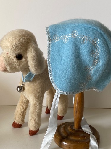 Ancien bonnet bleu brode - bleu,