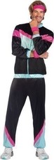 Gadget - Amscan: Adult Costume 80S Shell Suit Black Size-Standard - Amscan