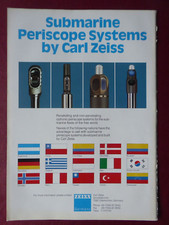 1/1992 PUB ZEISS SUBMARINE PERISCOPE SYSTEMS OPTRONIC NAVIES MARINE ORIGINAL AD