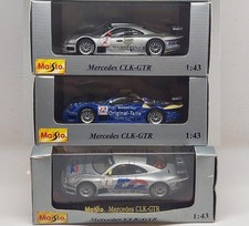 Lot of 3 x Mercedes-Benz CLK GTR 1/43 Maisto