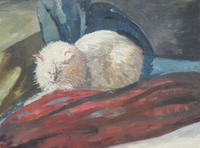 Adolphe Deteix (1892-1967) (022) - gouache - chat