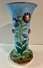 Ancien Vase Barbotine en