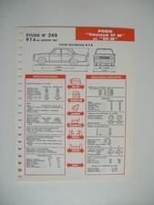 fiche technique RTA  FORD