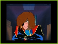Captain Harlock Albator Galaxy Express 999 Production Cel + Original Background