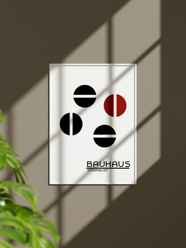 Affiche bauhaus minimaliste - affiche,