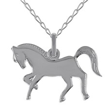 Collier Cheval en Argent 925 - LONGUEUR au CHOIX - Mixte - Enfant