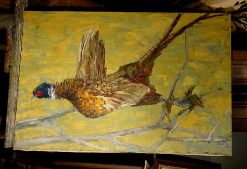 Belle huile ancienne toile - belle,
