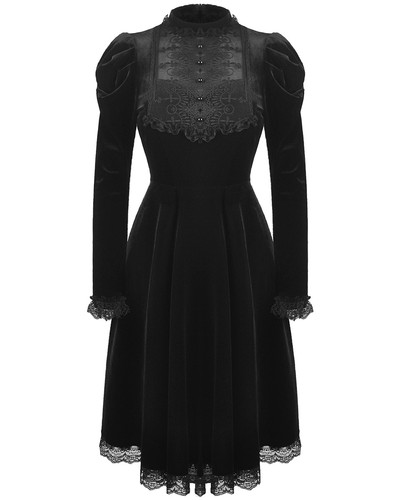 Robe gothique noir velours - robe,