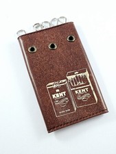 KEYCHAIN - KENT CIGARETTES - Vintage 1970s SIMILE LEATHER Pouch - Tobacco