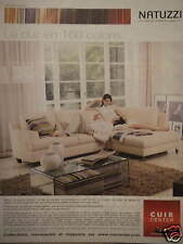 2007 ADVERTISING LEATHER CENTER SOFA NATUZZI LEATHER IN 160 COLORS - ADVERTISING