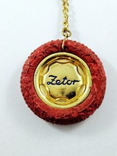 KEYCHAIN - 1960s ZETOR TRACTORS - 3D Miniature Wheel - Vintage Agricultural