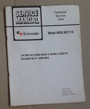 Schneider Stereo Radio & Cassette Recorder Model MIDI AV2110 Service Data Zarlec