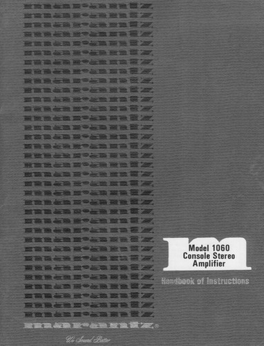 Marantz 1060 amplifier owners - 1060,