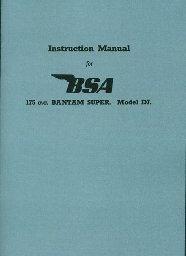 Manuel bsa bantam - bsa, 175