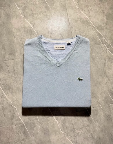 Pull col maille de coton - v, en