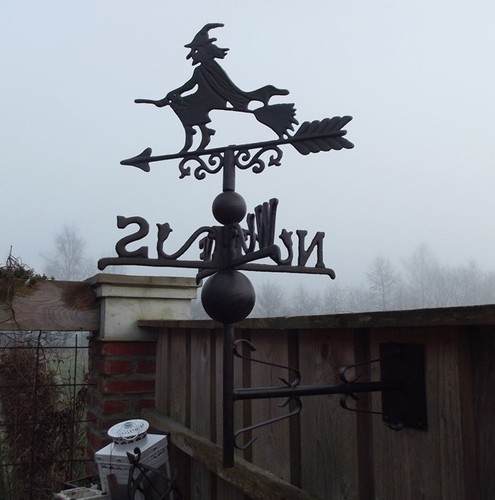 Drapeau météo sorcière avec - mÉtÉo,