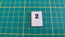 Tuile chiffre 2 noir jeu