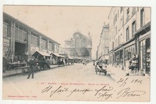 NANCY - Meurthe & Moselle - postcard 54 - the market and shops - Church of St Seb.