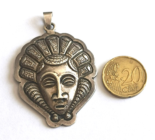 Pendentif masque stylisé art - masque,