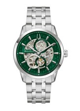 Bulova 96A329 Sutton Montre Pour Homme Automatique Squelette Verte Ø40Mm