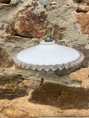 Ancien lustre opaline - lustre, en