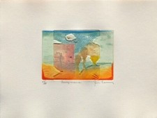 René CARCAN TRANSPARENCE 1990 gravure signée