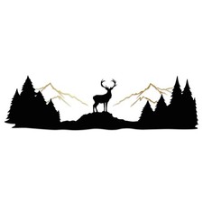 Lot d'autocollants cerf forêt